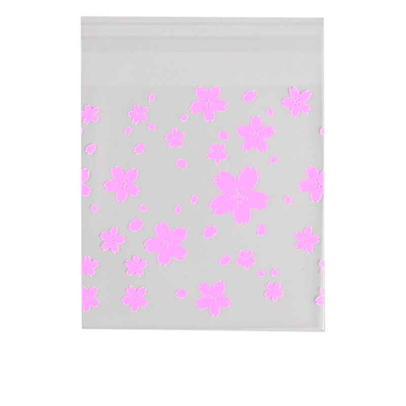 Pink packaging bag self-sealing bag gift bag DIY baking packaging snowflake crisp nougat souffle