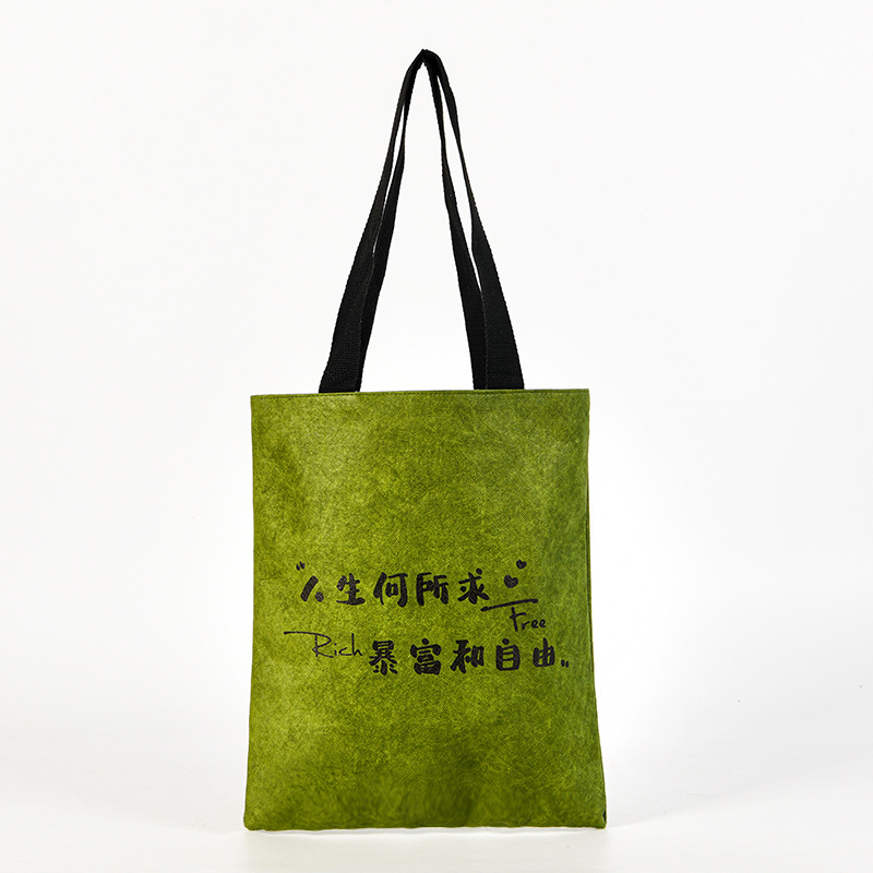 Picture of DuPont Paper Bag in stock Custom Vintage Rub Pattern Washable Kraft Paper Shoulder Bag Tyvek Shopping Tote