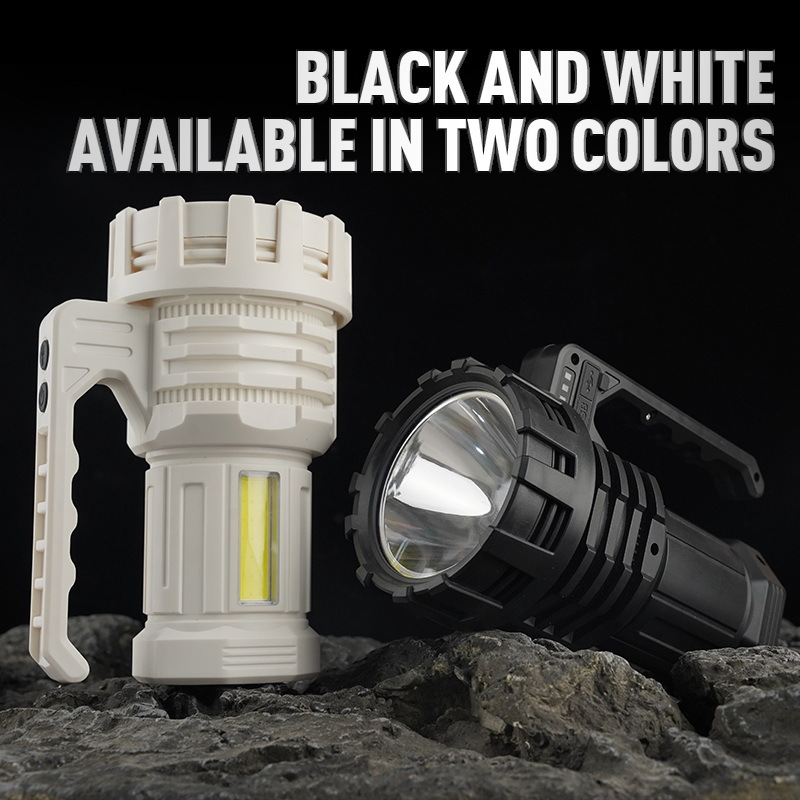 Cross-border new portable lamp outdoor strong LED flashlight household rechargeable ultra-bright long-range long-range searchlight