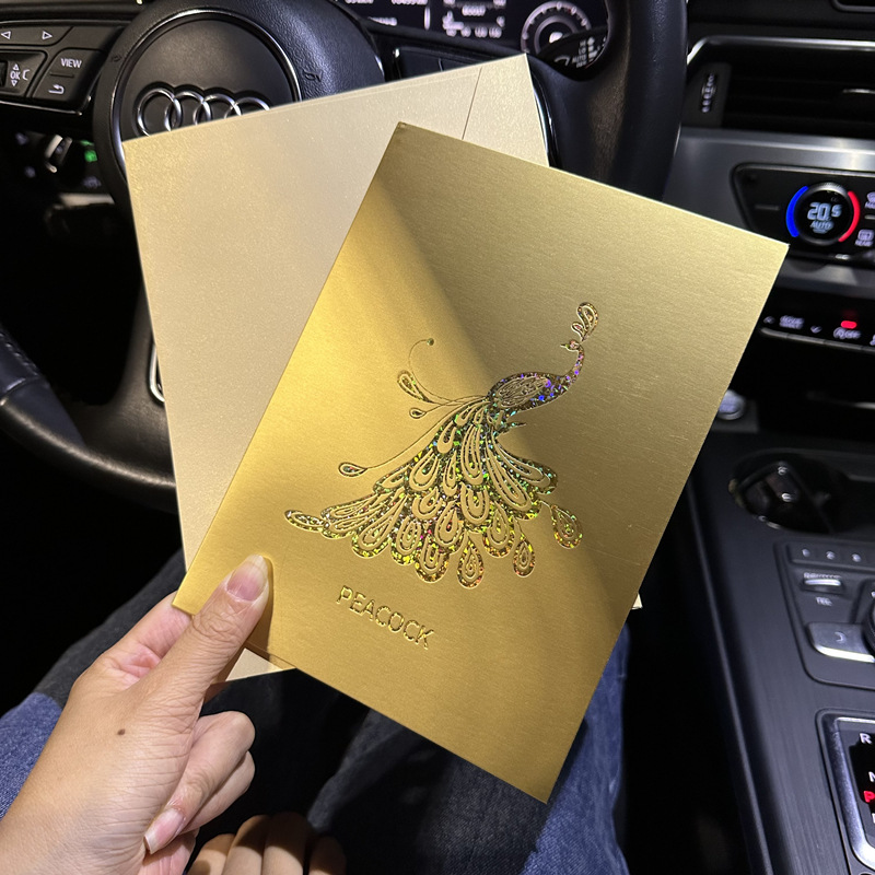 Picture of Sparkling Dream Peacock New Christmas Card Personalized Creative Three-dimensional New Year Birthday Blessing Card