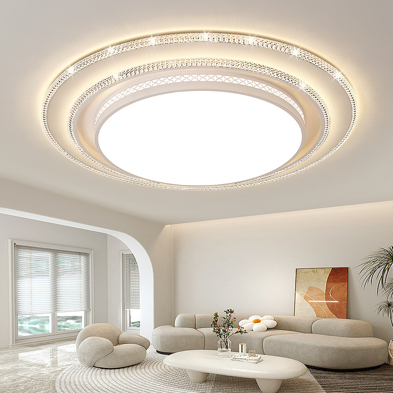 Picture of New round living room headlight light luxury high-end feeling crystal lamp modern simple ceiling lamp hall large size main lamp