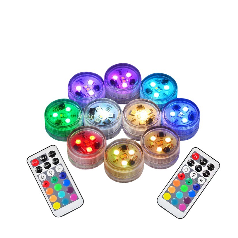 LED Remote control Diamond light three lights RGB diving light fish tank light aquarium exquisite small shaped decorative light
