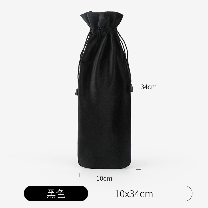 Picture of High-Bottom Velvet Round Bottom Drawstring Flap Pocket Pants, Super Soft Drawstring Jewelry, Jewelry Red Wine Packaging Bag, Curling Wand, Selfie Stick