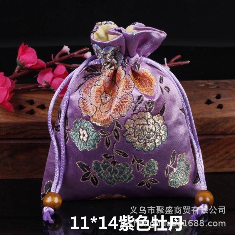 Picture of Osmanthus sachet sachet pendant antique Chinese brocade high-grade sachet empty bag bag bag wholesale 11*14