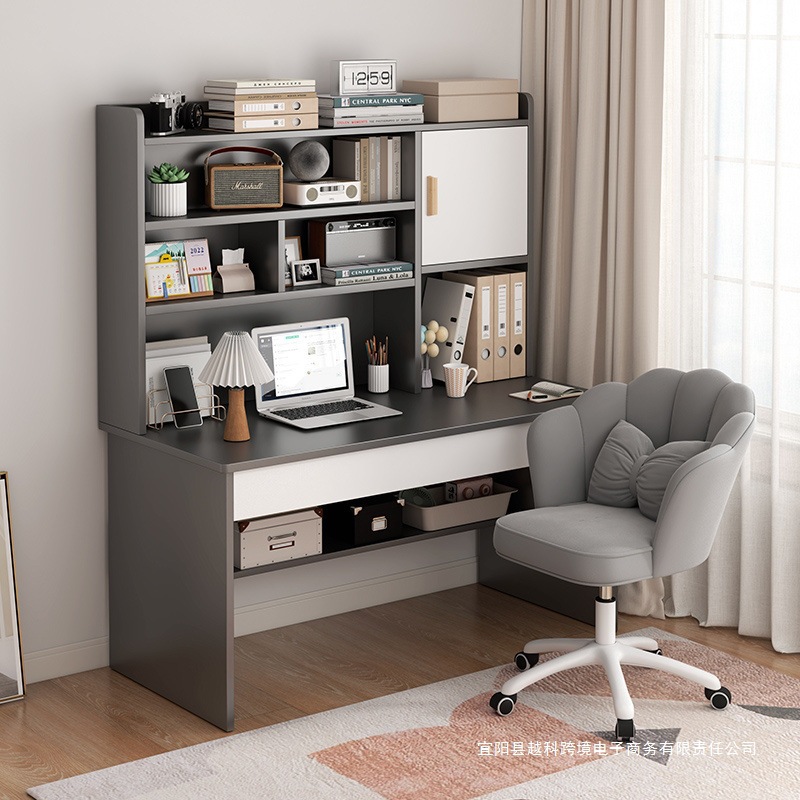 Picture of Student home study desk, children's desk, bookshelf combination table and chair set, simple bedroom, children's writing desk