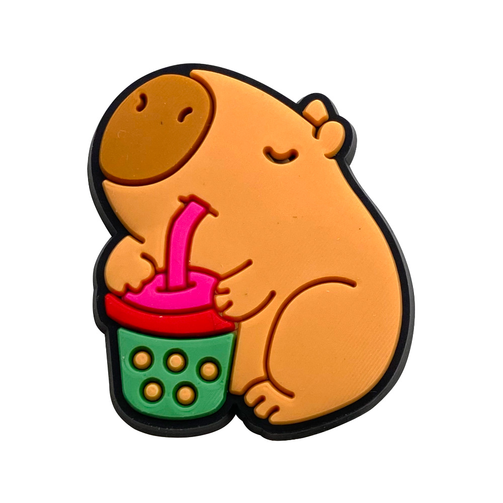 Picture of Lovable Capibala Capybara Series Hole Shoes Shoes Flower Accessories Hole Shoes Diy Accessories PVC Drop Plastic Shoe Buckle