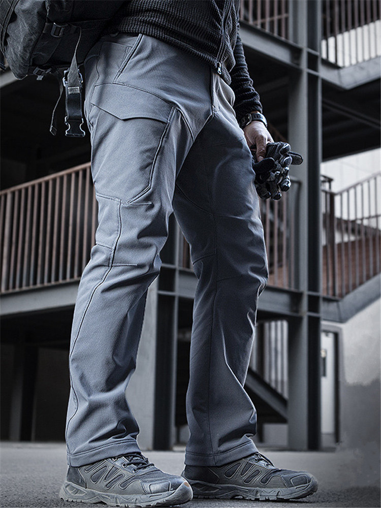 Archon Yinfeng Charge Pants Men's Autumn and Winter fleece-lined Thickened Windproof Waterproof Elastic Outdoor Soft Shell Pants Tactical Pants