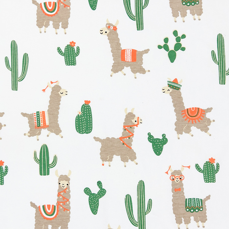 Picture of Kilogram price Class A cotton wool cloth printed double-sided knitted printed cloth baby T-shirt saliva towel clothing fabric