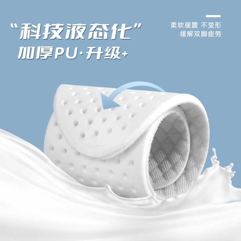 Picture of Sports Insoles Absorb Sweat, Pu Breathable Leather Insoles for Women, Soft Sole, Comfortable, Cuttable, Thin Summer Style, Shock-Absorbing, with a Feeling of Stepping on Poop