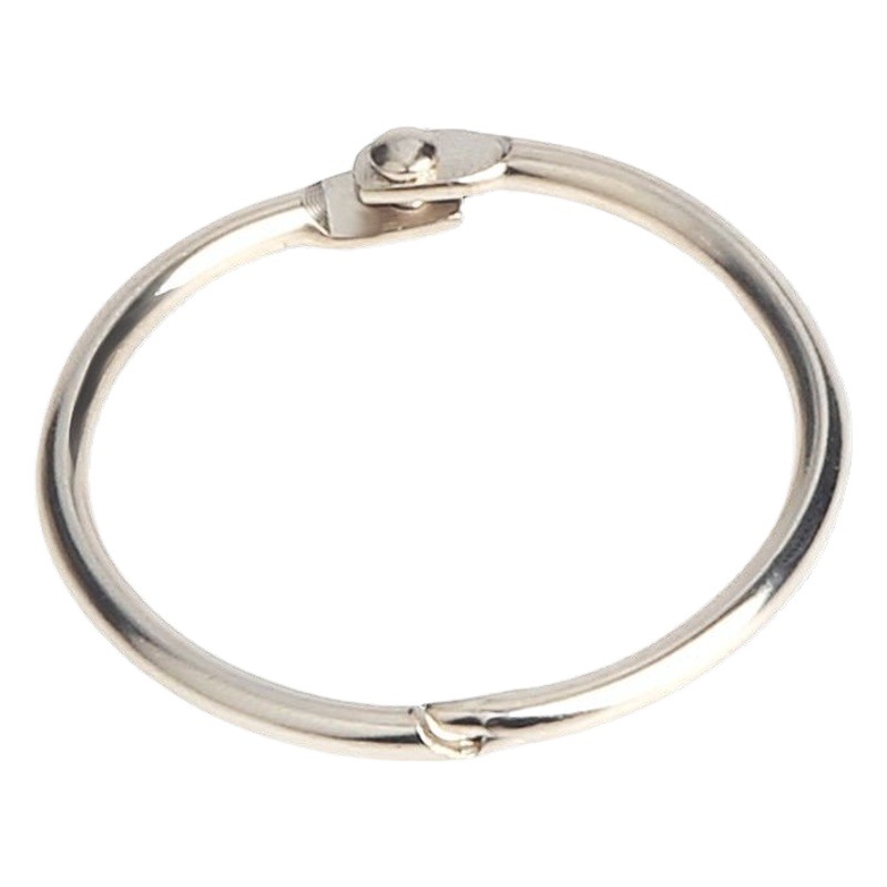 Iron Nickel-Plated Loose-Leaf Ring Open Ring Movable Open Ring Desk Calendar Ring Binding Iron Ring Card Iron Ring Buckle Book Ring Card Ring