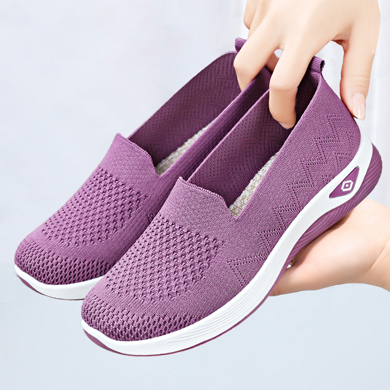 Picture of Women's Shoes Cross-border New Flying Woven Breathable Casual Shoes Slip-on Mother Shoes Old Beijing Cloth Shoes Flat All-match Single-layer Shoes