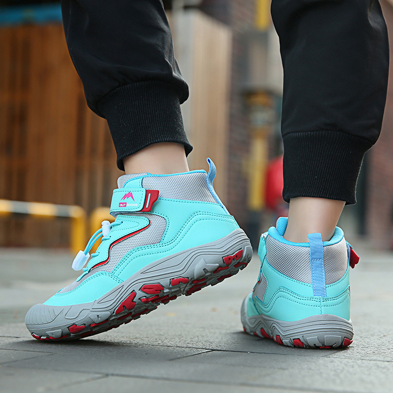 Picture of Cross-border Autumn and Spring New Casual Fashion Trend All-match Mid-help Outdoor Children's Mesh Shoes Casual Shoes Non-slip Children's Shoes