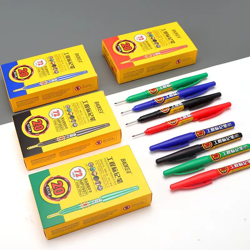 Baoke 2935 long mouth marking pen water and electricity woodworking marking pen quick-drying waterproof hardware decoration multi-purpose marking pen