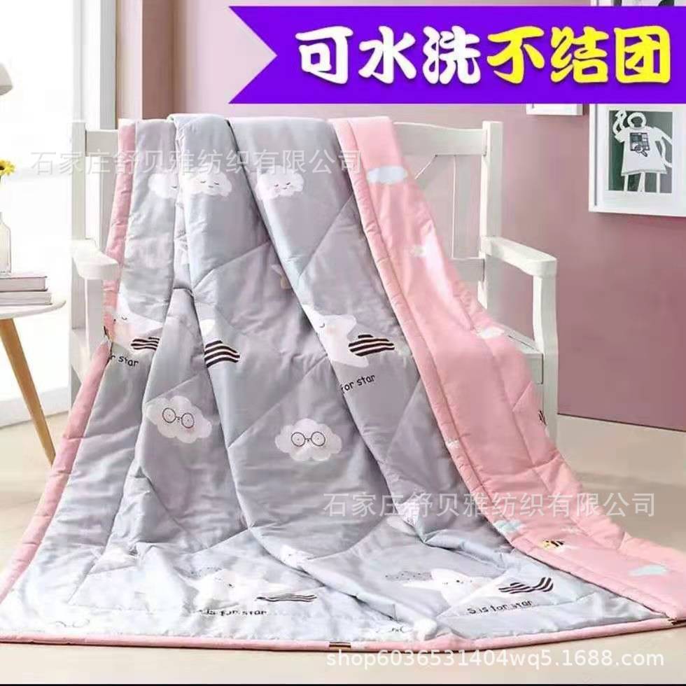 Picture of New Summer Cool Quilt Air-Conditioned Quilt Single and Double Thin Quilt Company Welfare Gift Quilt Spring & Fall Quilt Core Machine Washable