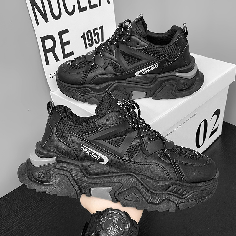 Internet Popular Men's Shoes Summer Youth Mesh sneaker Running Boys Fashion Brand Black Samurai Torre Shoes Increased Height