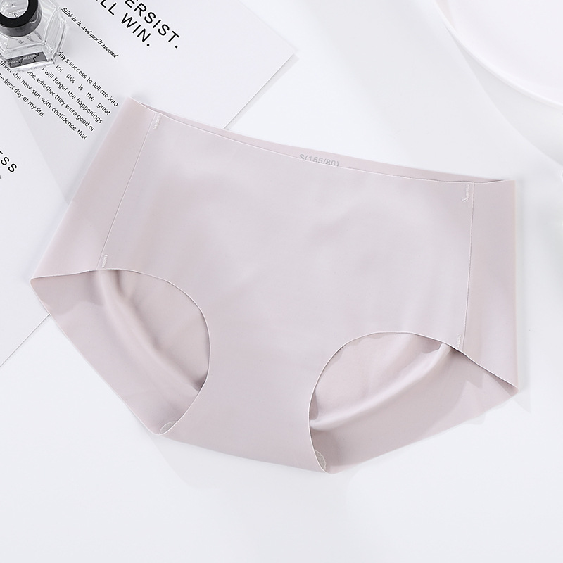 Picture of One-piece Seamless Underwear Women's Ice Silk Low-waist Briefs New Mulberry Silk Yoga Sports Underpants