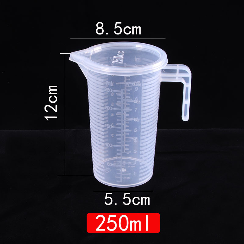 Picture of Plastic beaker measuring cup transparent thickened with scale student chemistry experiment plastic cup size specifications household multi-use