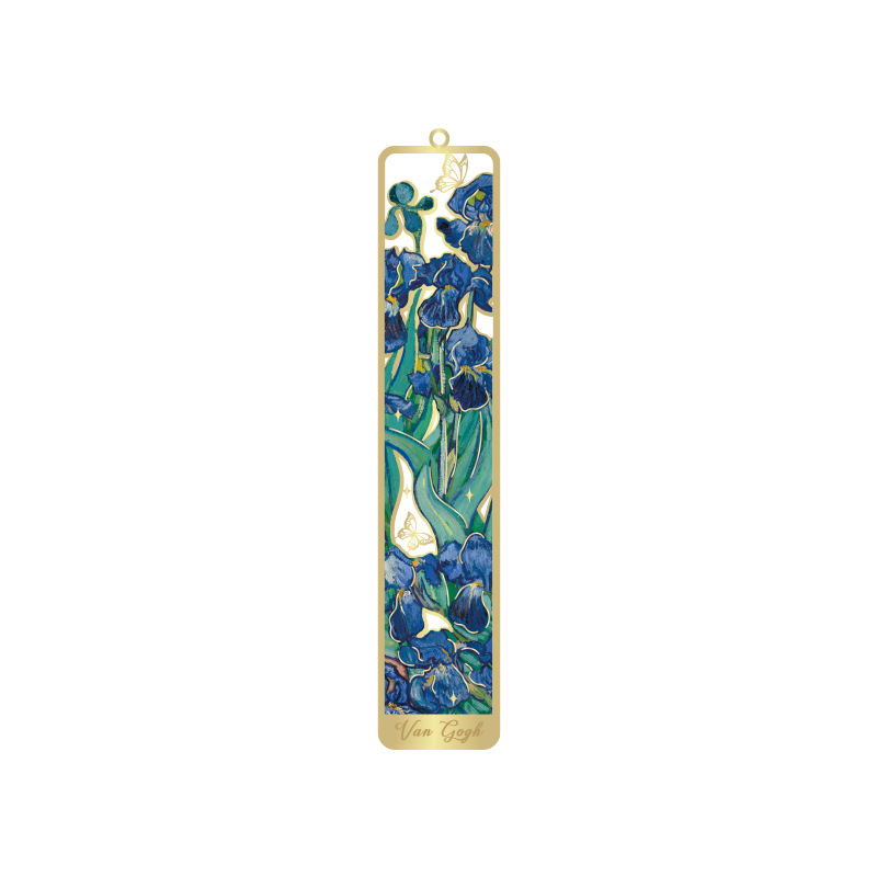 Picture of Yujian Eslite Flower Plumping Series Bookmark Creative Retro Famous Painting Metal Handbook Pendant Reading Book Holder