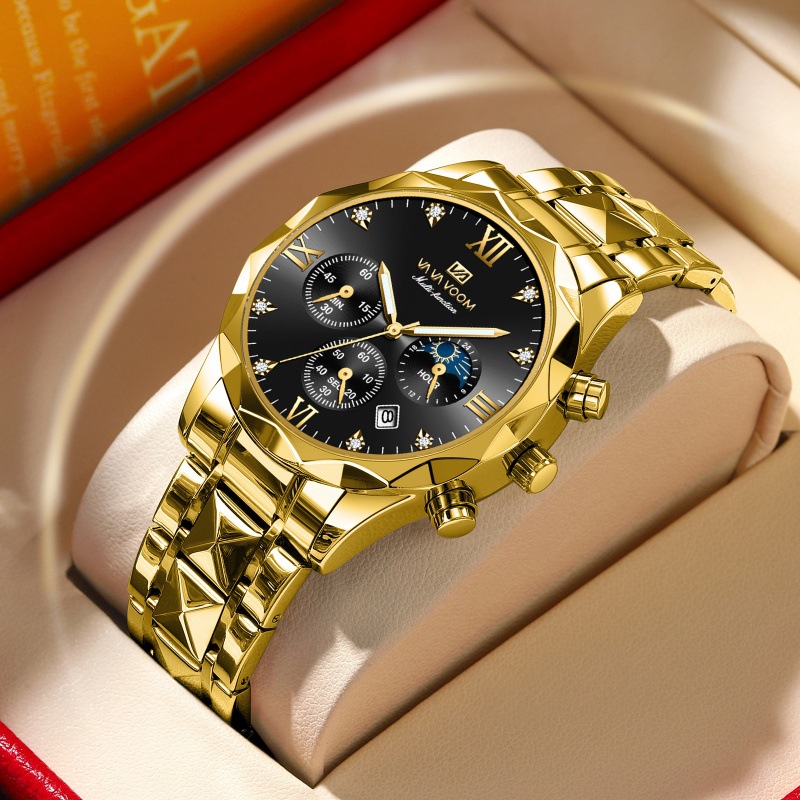 Picture of Cross-border brand men's watches waterproof fashion ling face design with calendar business fashion men's watches factory wholesale