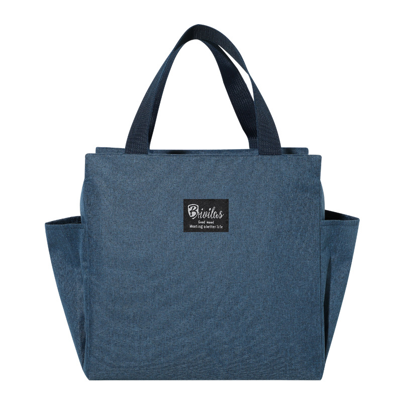 Picture of Double-Mouth Insulated Lunch Box Bag Portable Office Handheld Lunch Bag Double-Side Lunch Bag with Meal Bag Insulation Bag