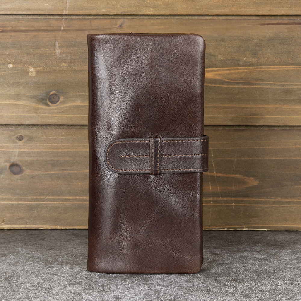 Foreign Trade Cross-border Men's Wallet Women's Suit Leather Wallet Head Layer Cowhide Wax Leather Vintage Personalized Casual Wallet