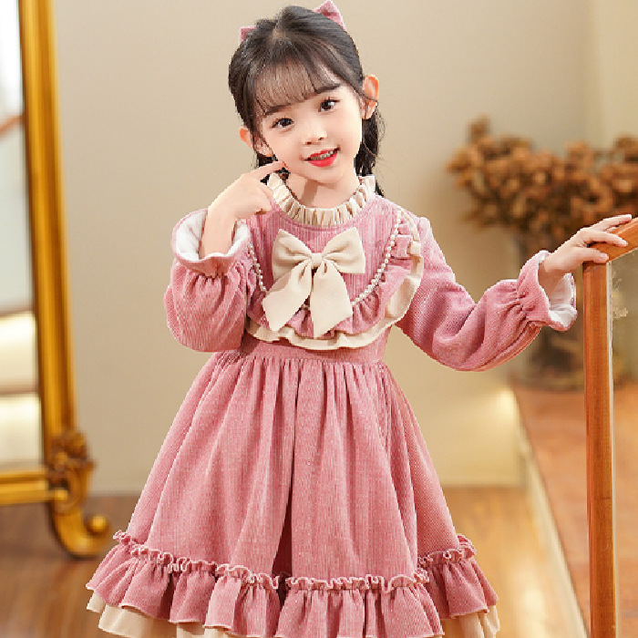 Picture of Korean Autumn and Winter Long Sleeve Girl Princess Dress One-year-old Girl Baby Dress Girl Stylish Autumn Dress dress