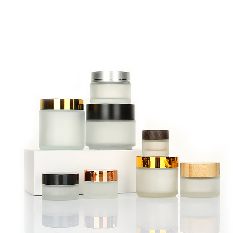 Picture of 30g frosted glass cream bottle 50g face cream jar frosted 100g eye cream bottle cosmetic sub-bottle mask bottle