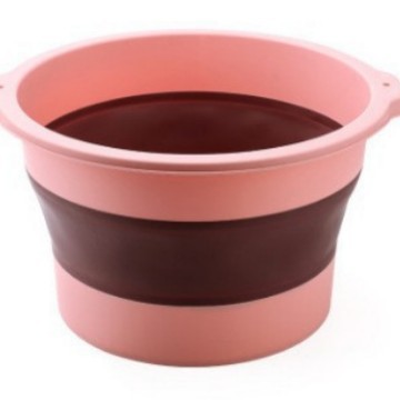 Picture of Foot Bucket Folding Portable Wholesale Household Plastic Thickened Deepened Round Leg Dormitory Foot Washing Bath