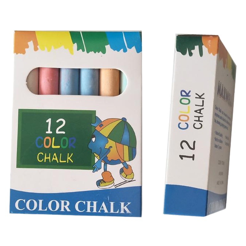 Picture of in stock wholesale gypsum powder ordinary whiteboard color chalk 12 children's drawing board/teaching supplies blackboard