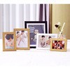 Picture of Wooden Picture Frame Photo Frame Ornament Display Stand Puzzle Mounting Wall Hanging Wooden Frame Photo Creative Puzzle Photo Frame
