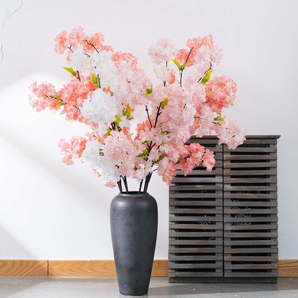 Simulation cherry blossom simulation flower plant bonsai wedding decorations INS wind plant wall manufacturers rose MW38959