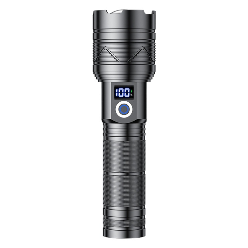 Douyin cross-border new digital flashlight flashlight outdoor dedicated portable zoom led rechargeable flashlight