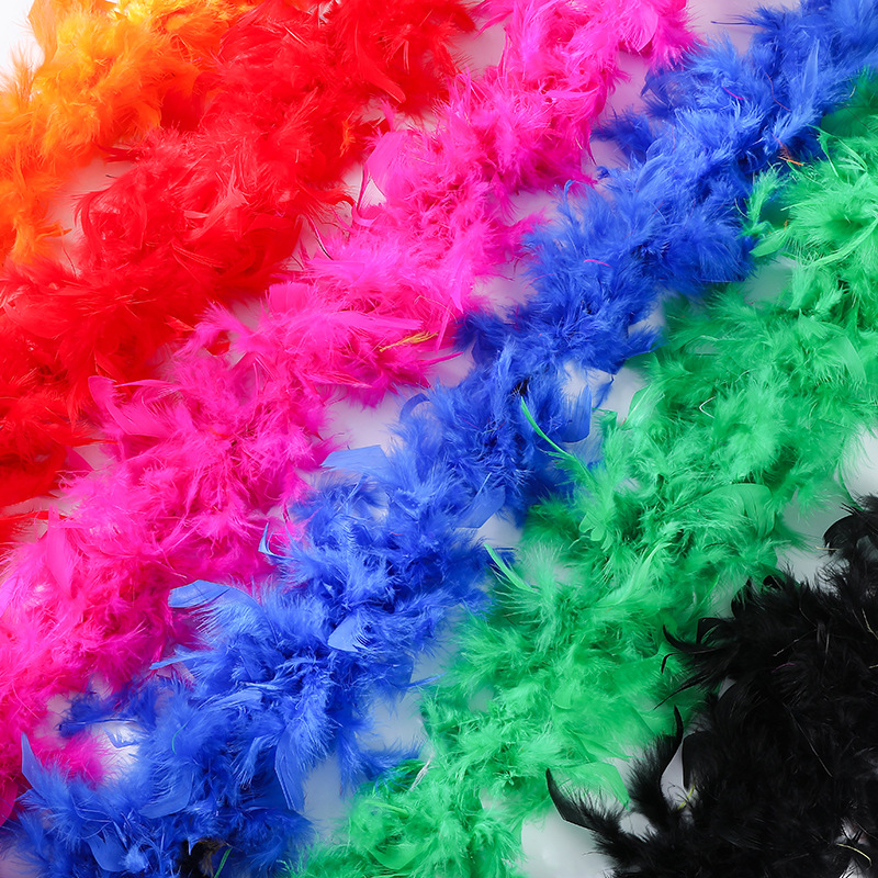 Factory in stock 50g turkey wool strip fire piece wool strip feather feather scarf wedding decoration DIY bouquet