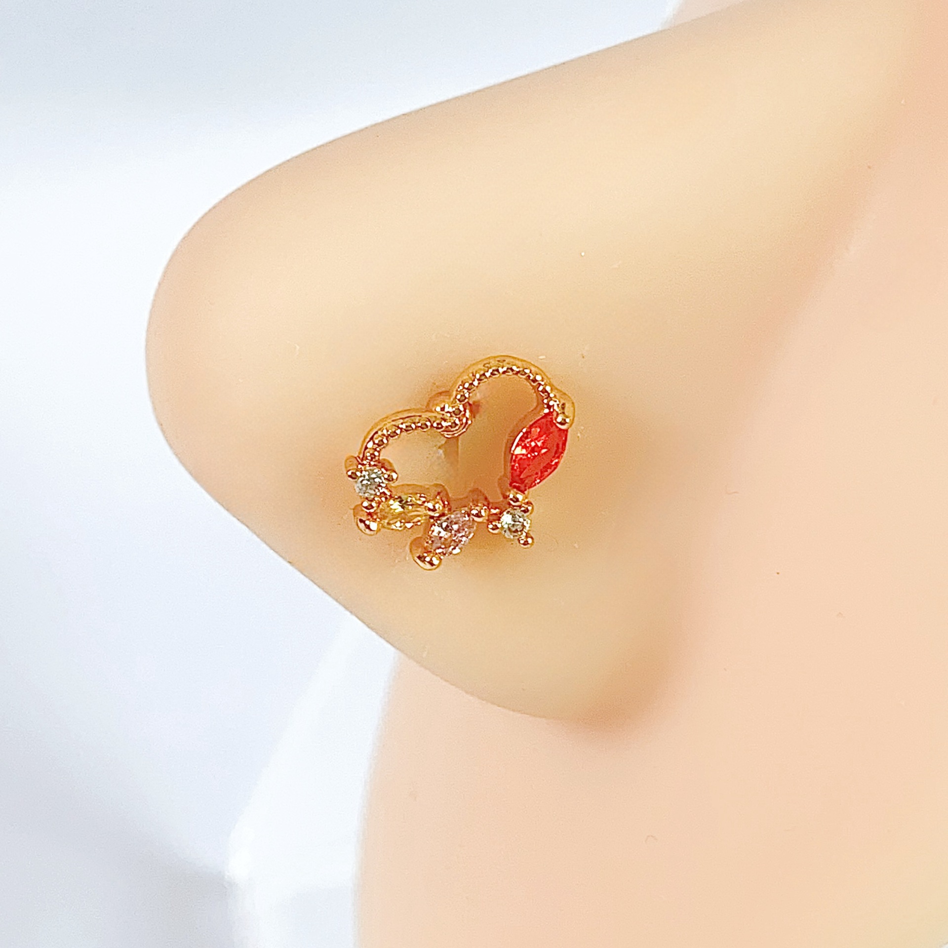 Picture of Cross-border nose nose nail water drop crown heart-shaped copper inlaid zircon European and American fashion high-end jewelry