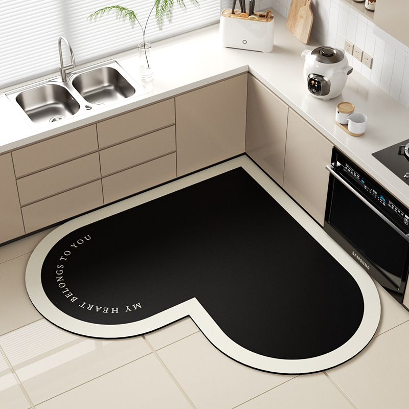 Picture of Cross-border Wholesale Diatom Mud Floor Mat Bathroom Absorbent Foot Mat Simple Dirty Resistant Anti-skid Mat Household Kitchen Tianjin Floor Mat