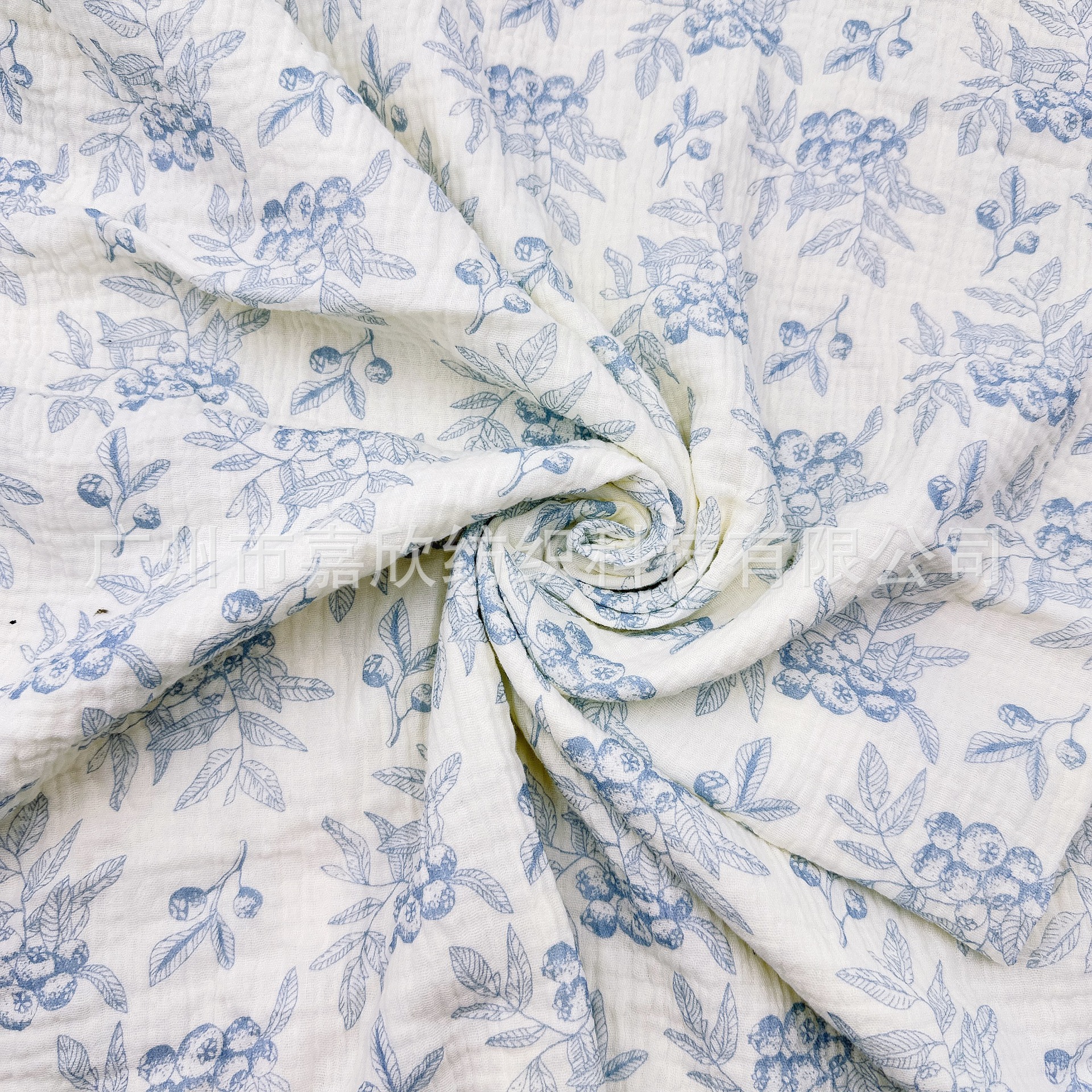 Picture of Double-Layer Cotton Crepe Cloth Plain Fine Cloth Floral Pajamas Fabric Home Clothing Baby Clothing Fabric