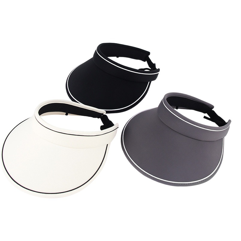 Qianqiwo summer anti-ultraviolet sun hat windproof sunscreen hat large eaves empty top double-sided ice silk hat women Wholesale