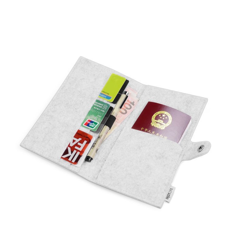 Wallet Card Holder with Printed Logo for Women and Men, Passport Holder, Multi-Functional Document Protection Bag, Large Capacity Customized Gift