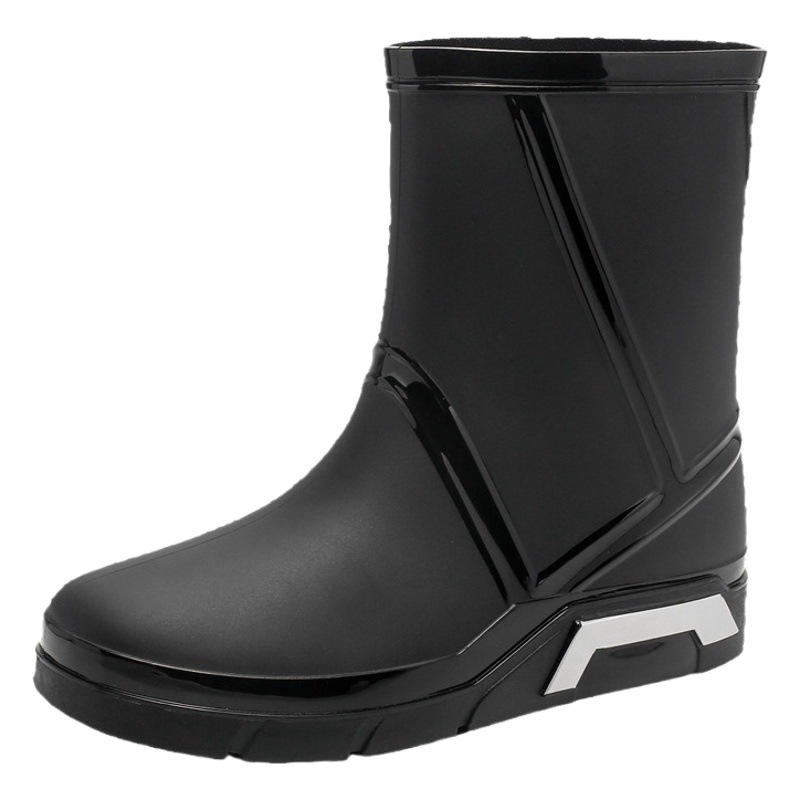 Cross-border men's waterproof shoes wear non-slip wear-resistant warm rain boots fishing car wash kitchen rubber shoes rain shoes
