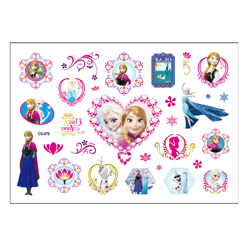 Picture of Frozen Aisha Princess Anna Xuebao Children Tattoo Sticker Birthday Party Tattoo Sticker Water Transfer Sticker