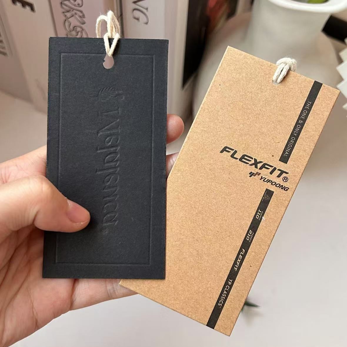 Picture of Tag Label Production and Design Factory High-End Universal Clothing Tag Certificate Printing Logo Women's Clothing Hanging Tag