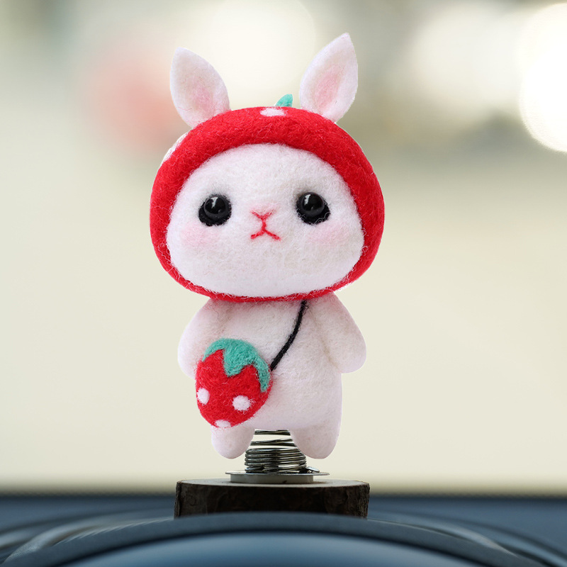 Picture of Little White Rabbit adult handmade diy creative gift hands-on sewing homemade material package wool felt pokes