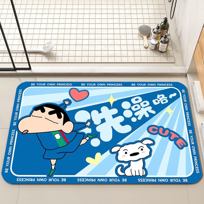 Crayon Xiaoxin Diatom Mud Mat Entrance Door Mat Bathroom Mat Toilet Water Absorbent Non-slip Foot Mat Wholesale