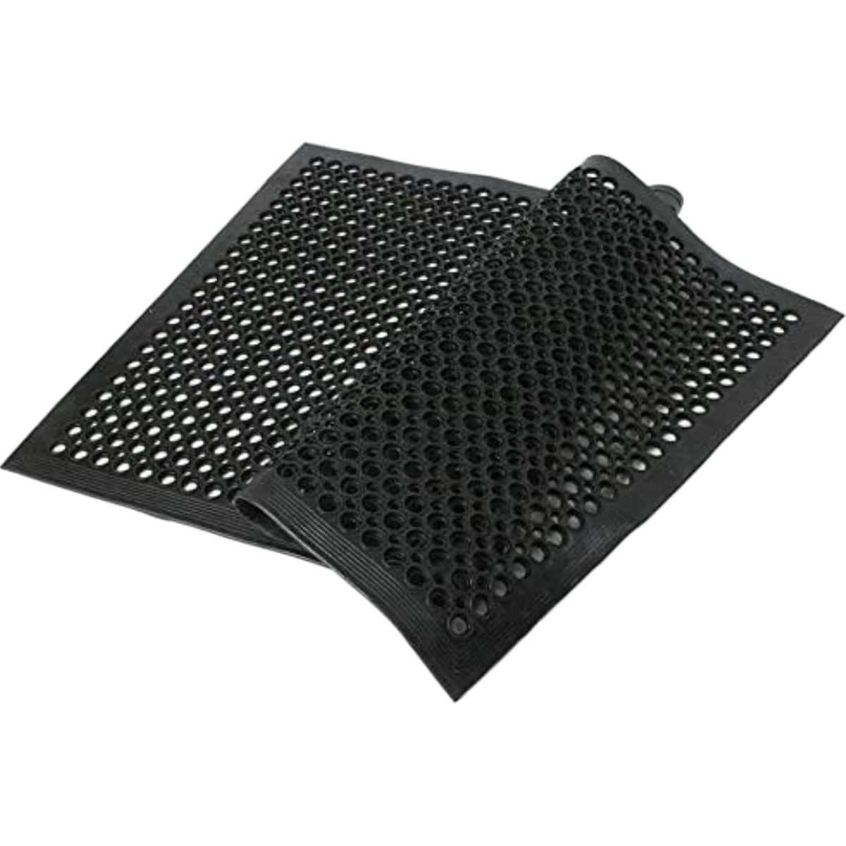 Hotel Restaurant Deck with Holes Rubber Non-Slip Floor Mats Oil-Proof and Waterproof Kitchen Floor Mats Workshop Warehouse Water-Proof Floor Mats