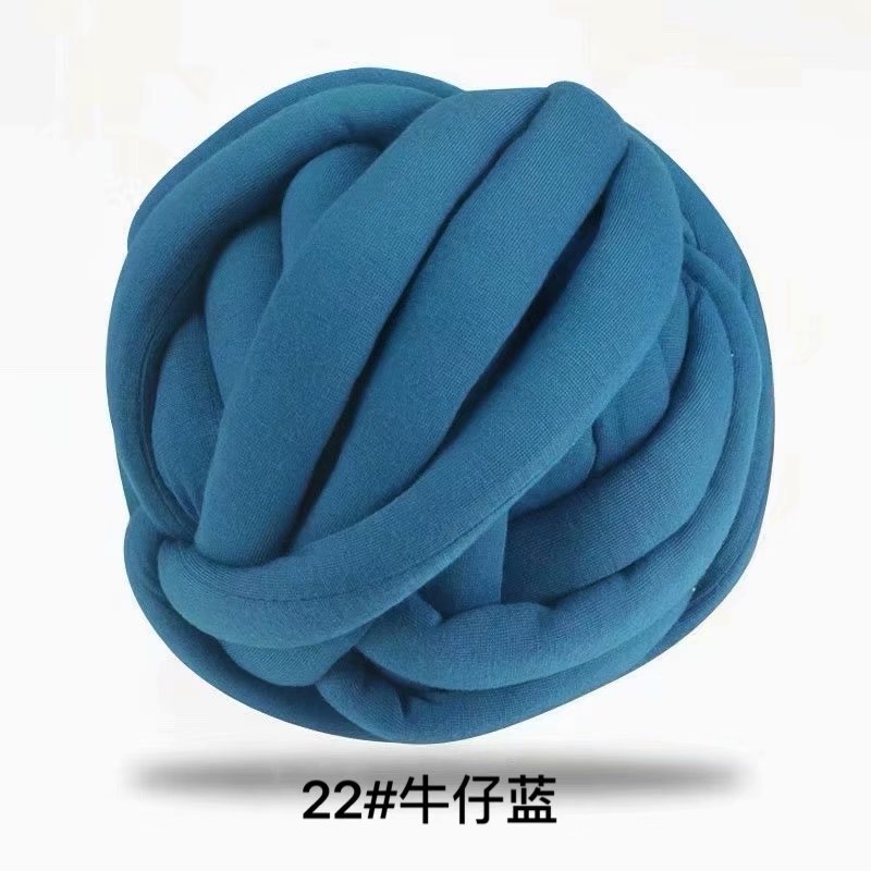 Picture of Heart-filled cotton coarse cotton fabric thread hand-woven blanket bag cat nest wool core-spun yarn thread machine-washed OHHIO new style