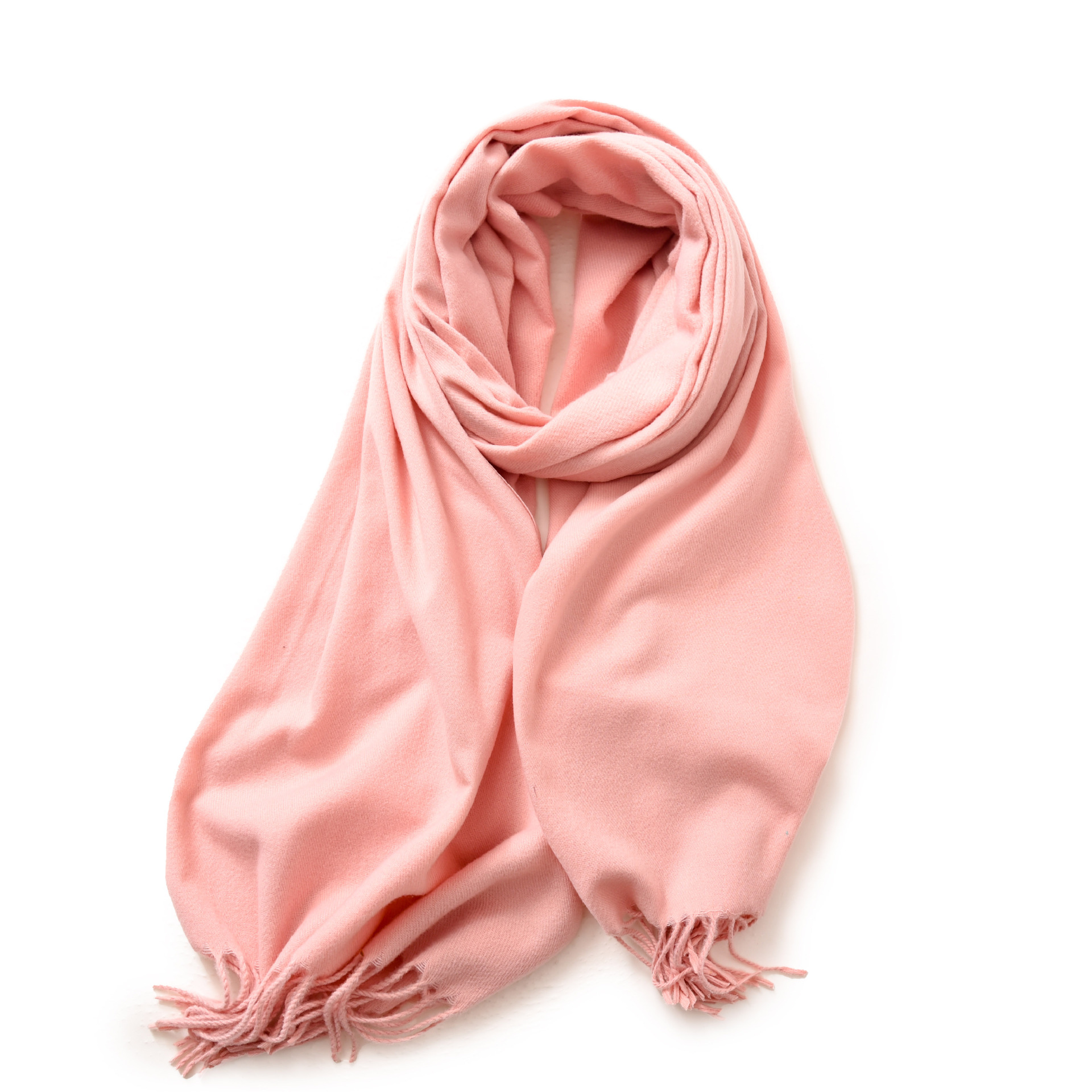 Picture of 2025 Red Scarf Women's Winter Cashmere Solid Color Scarf Shawl High-grade Warm Korean Style Tassel Scarf Men's All-match Scarf