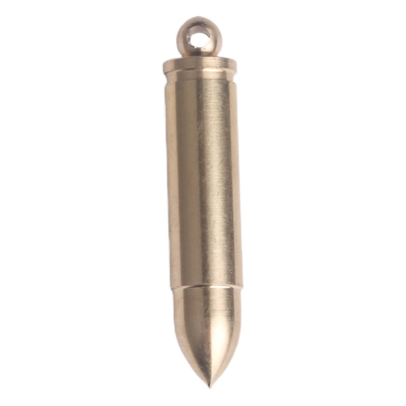Pure brass bullet creative keychain pendant can be unscrewed bullet shell storage tank practical small copper wholesale