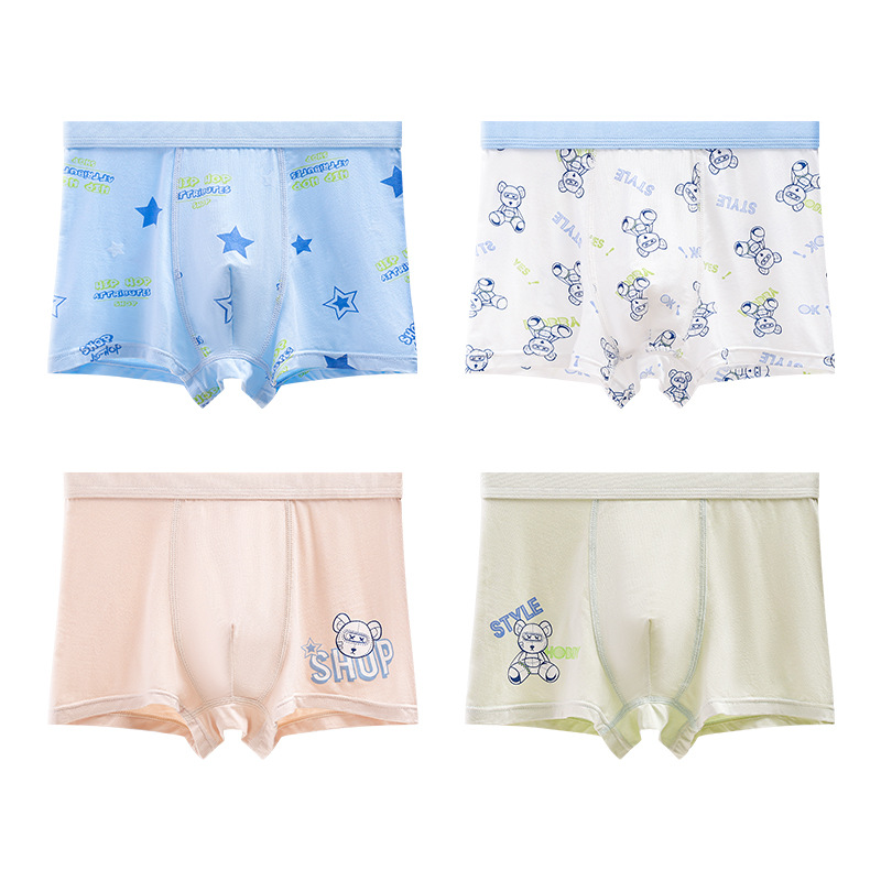 Picture of Boys' Underwear Children's Modal Boxers Mesh Breathable 100% Baby Boys' Children's Big Children's Boxer Shorts