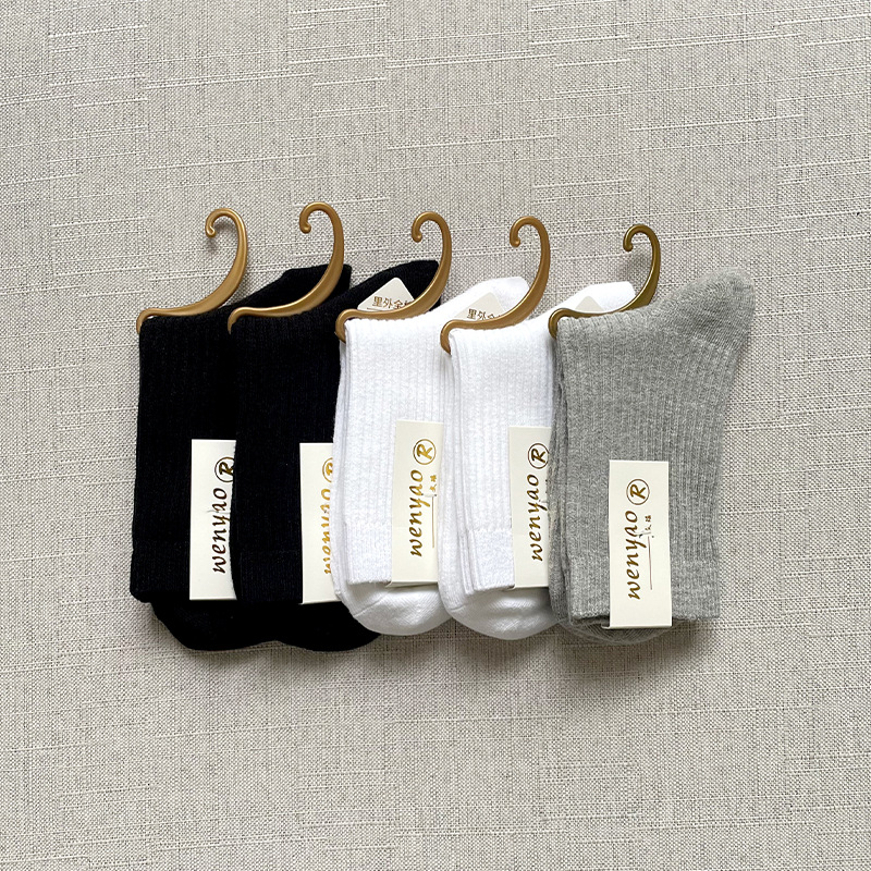 Picture of Double-Needle Socks Pure Cotton Men's Socks Mid-Calf Socks Men's Spring and Autumn Deodorant Sweat-Absorbent Warm Men's Cotton Socks Zhuji Pure Cotton Wholesale