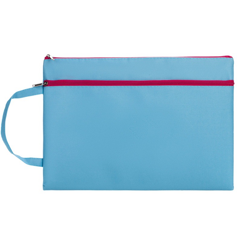 A4 waterproof customizable logo zipper portable data test paper storage bag Oxford cloth single and double layer file bag